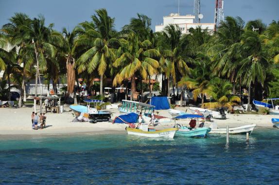 Isla Mujeres, no litoral sul do México, do lado do Caribe